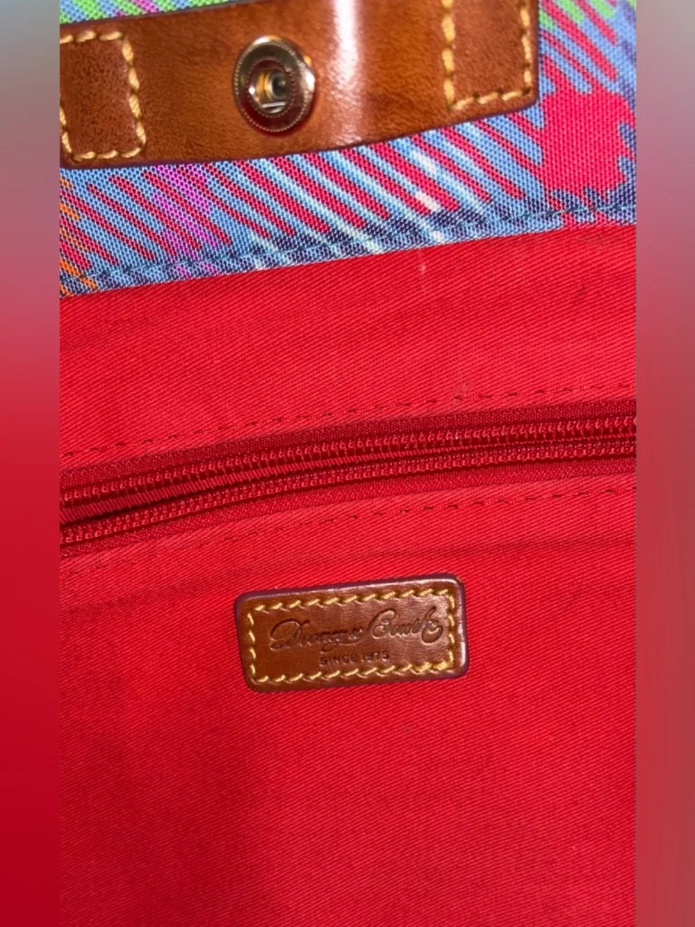 Dooney & Bourke Madras Plaid Tote with Matching Wallet